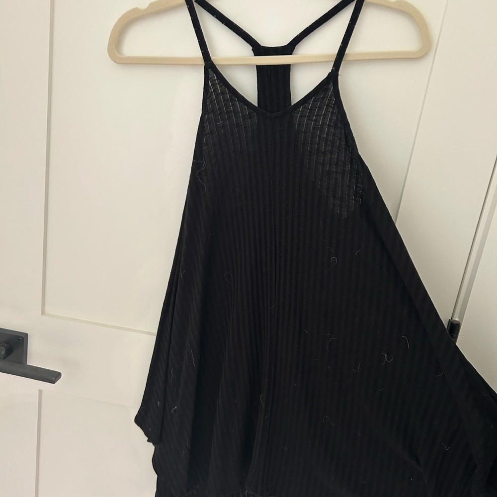 Billabong Black Ribbed Tank Top